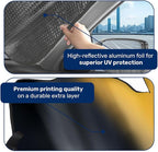 GENANY Yellow Eyes Windshield Sun Shade for Car SUV Truck (69x35 Inches), Sun Shade Windshield, Shades for Front Windows, Protector Blocks UV, Car Decor