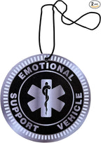 Emotional Support Vehicle Air Freshener – 2-Pack Pine Scented Car Hanging Fresheners – 7cm Funny Auto Accessory for Cars, Trucks, SUVs, RVs