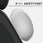 FLORICH Seat Covers Full Set Luxury Faux Leather Front and Rear Car Seat Cover Waterproof Automotive Seat Covers 5 Seats Car Seat Protector Universal Fit for Most Cars SUV Trucks, Black&White