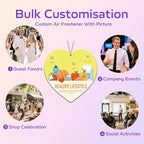 HINFKA 10-1000 Pcs Custom Air Fresheners with Picture – Personalized Double-Sided Photo or Logo Bulk Air Freshener, Customized Gifts for Corporate and Business Branding