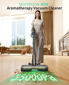 SunSare Cordless Vacuum Cleaner, 650W 55KPA 70Mins Vacuum Cleaners for Home, Stick Vacuum with Aromatherapy, Anti-Tangle Brush, Anti-Tangle Wireless Vacumm for Home/Pet Hair/Carpets/Floors