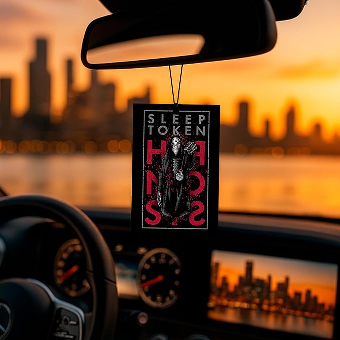 Rocksax Sleep Token Love Hanging Air Freshener – Long-Lasting Vanilla Car Air Freshener for Home & Office – Double-Sided Print Rock Band Memorabilia Car Fresheners