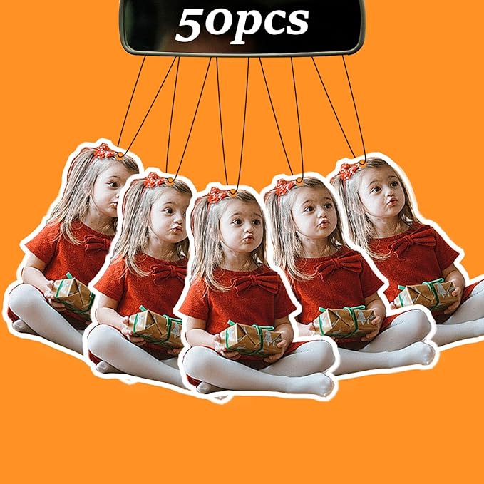 50-1000Pcs Custom Air Fresheners with Picture, Personalized Double Sided Photo/Text/Logo Air Freshener, Customized Gifts for Branding Business Events Promotions