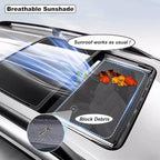Car Sunroof Compatible with Q5 2017-2009 5-Door SUV, Foldable Glass Roof Sunshade with Storage Bag, Heat Insulation Sun Protection Roof Interior Sunshade