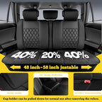 LINGVIDO Car Seat Covers Full Set (5 Seats) - Premium Perforated Nappa Leather, Waterproof Shield, Omni-Adapt Fit SUVs Sedans, Ultimate Family & Pet Protection