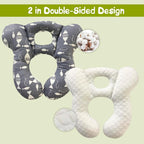 Baby Travel Pillow, Infant Kid's Cushion Soft and Skin Friendly for Car Seat, Pushchair and Stroller (Gray Fish)