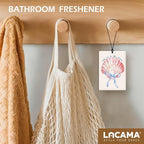 Lacama Pink and Blue Girly Beach Car Air Freshener 3Pcs, Preppy Bow Ocean Beachy Oyster Seashell Cars Scents Air Freshener for Women Girls Gifts, Beachy Car Accessories Interior Mirror Decor Hanging