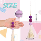 6 Pieces Felt Ball Car Diffuser Essential Oil Car Tassel Hanging Bead Aromatherapy Diffuser Colorful Charm Vent Clips Air Freshener for Decor(Bright Color)