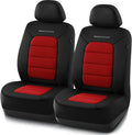 Skechers Memory Foam Seat Covers,Thick Cool Touch Fabric Seat Covers,Front Seat Covers Airbag Compatible,Automotive Comfort Protection for Most Cars,Vans,Trucks,SUV,Red