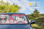 Hello Kitty Car Shade | Hello Kitty Sunshade Car | Carshade Auto Front Windshield Kawaii Kitty Sunshade | 58" X 27.5" | Fits Most Standard Windshields | Officially Licensed