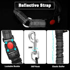Chew Proof Dog Car Seat Belt, 2 in 1 Steel Cable Dog Car Accessories Headrest Restraint Doggie Car Seatbelt for Medium Large Dogs Chewer Heavy Duty Doggie Seatbelts for Cars Swivel Attach