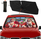 Socira Christmas Car Windshield Sunshade Umbrella Foldable Visor Umbrella Sun Shade Cover Sunshade Front Window Cover Car Accessories Blocks Uv Rays (57" X 30")