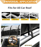 MCBD Rooftop Cargo Carrier Bag for Car, 40 Cubic Feet Large Waterproof Soft-Shell Roof Bag for All Vehicles SUV with/Without Roof Rack, Universal Car Top Luggage Storage Bag