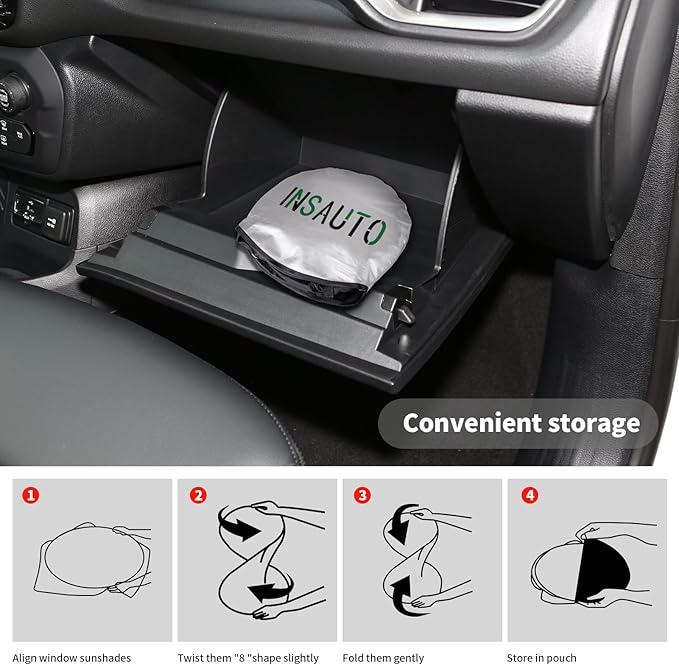 INSAUTO for Highlander Car Windshield Cover Windshield Sun Shade for Toyota Highlander 2020-2025 L LE XLE Limited Platinum Foldable Sunshade Front Window Custom Fit Vehicle Sun Protector
