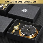Golden Fidget Spinner Solar Energy Toy, Car Air Freshener Dashboard Decoration Powered by Sunshine, Cool Science Kit Spinning Ball Toy with Solar Panels, Premium Gift for Boyfriend Men Women