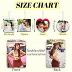 5Pcs Custom Air Fresheners with Picture, Customized Photo Air freshener for Car Personalized Double Sided Hanging Air Freshener Car for Bedroom Bathroom Gifts for Him (5pcs-Square)