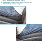 Car Seat Cushion for Driving - Comfort Memory Foam for Car Driver Seat- Back Support, Pain Relief - for Car Travel, Long Trips (Black)