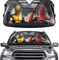 GENANY Superhero Movie Windshield Sun Shade for Car SUV Truck (64x32 inches), Sun Shade Windshield, Shades for Front Windows, Sunshade for Car Windshield, Protector Blocks UV