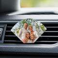 Custom Crystals Car Air Vent Clip with Photo Personalized Picture Car Air Freshener Clips Interior Car Accessories Decoration for Men Women