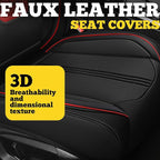 LINGVIDO Car Seat Covers Full Set (5 Seats) - Premium Perforated Nappa Leather, Waterproof Shield, Omni-Adapt Fit SUVs Sedans, Ultimate Family & Pet Protection