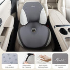 FLORICH Upgraded Ergonomic Memory Foam Car Seat Cushion with Lumbar Support, Non-Slip, Washable Driving Seat Cushion for Back & Sciatica Pain Relief, Large Car Seat Cushion Driver, Office-Gray