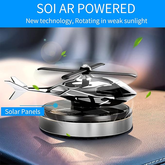 Helicopter Car Air Freshener Rotating Solar Car Freshener Airplane Car Perfume