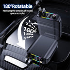 [2026 Ultra-Slim, 75% Less Space] Retractable Car Charger with Starlight, Max 120W USB C Car Charger Adapter, Cars Phone Chargers Fast Charging, Car Chargers for iPhone 17 16 Pro Max Plus and Android