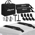 WOOWAVE Premium Kayak Roof Rack Pads Universal Car Soft Roof Rack Kayak Carrier for Canoe/Surfboard/Paddleboard/SUP/Snowboard with Tie Down Straps, Tie Down Rope, Quick Loop Strap and Storage Bag