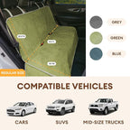FUNNY FUZZY Dog Car Seat Cover for Back Seat, Waterproof, Scratchproof Car Seat Protector for Dogs Nonslip, Dog Back Seat Covers for Cars, Trucks and SUVs, Back Seat(18.1''W x 53''L×22" H)