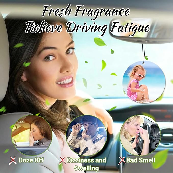 5pcs Custom Air Fresheners with Picture - Personalized Double Sided Photo Text Air Freshener for Car Wardrobe Bathroom Hanging Ornaments