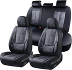 Coverado Seat Covers, Car Seat Covers Full Set, Leather Seat Covers for Cars, Car Seat Protector, Black Car Seat Covers Front Seats and Back Seats Universal Fit for Most Cars Camo