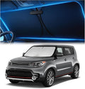 Windshield Sunshade for Kia Soul 2014-2019 – Upgraded Double-Layer Design, Mirror Cut-Out, Blocks 99% UV Rays, Thick & Durable, Easy-Fold Kia Soul Windshield Sun Shade
