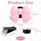 6 PCS Pink Bow Car Air Vent Clips, Cute Air Freshener Clip, Pink Bow Car Accessories, Coquette Airs Conditioning Vents Decorations, Interior Girly Cars Accessories for Women Cars Truck Suv