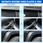 Car Plastic and Trim Restorer – Back to Black Restores Faded Trim, Rubber & Vinyl, Long-Lasting Ceramic Coating & UV Protection, Non-Greasy Formula Black Plastic Restorer for Interior and Exterior