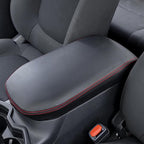 JDMCAR Center Console Armrest Cover for 2025 Toyota RAV4 Accessories 2024 2023 2022 2021 2020 2019 Leather Middle Console Lid Cover Pad Protector Elbow Arm Rest Covering Car-(Red)