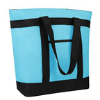 CIVJET Insulated Reusable Tote Bag for Grocery Shopping for Women/Men, Pizza/Food Delivery Bag to Keep Food Cold/Hot for Commercial Food Transport, Cooler bags for Travel/Beach/Picnic, Blue