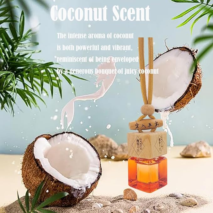 Car Air Freshener | Automotive Scents | Long-Lasting Coconut Aromas | Automotive Hanging Diffuser Bottles | Remove Auto Odor for Women Men Home Deodorizer (1pcs,Coconut)