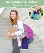 Small Insulated Snack Bag Lunch Bag for Kids Lunch Box for Women/Men, Collapsible [3L/5-Can] Reusable Lunch Bag Cooler Bag for Bottle with Handle Buckle for Work School Travel (Starry Sky)