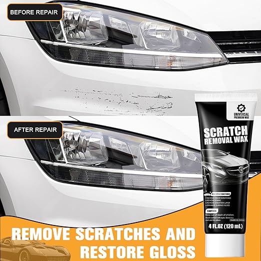 2Pcs Car Scratch Remover Wax, Universal Premium Polishing Compound for Deep Scratches, Car Scratch Repair Tool, 4 Fl Oz (120 Ml), with Sponge