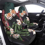 Delerain Car Seat Covers Set 2Pcs, Red Panda Universal Front Car Seats Vehicle Enterior Protector Suitable Fits Most Car Auto SUV Sedan Truck