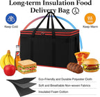 Bodaon 2-Pack Insulated Food Delivery Bag, XXXL Grocery Shopping/Catering/Bags, Rideshare Delivery Bag, Thermal Cold/Hot Styrofoam Carrier for Shopping/Travel/Catering/Car,