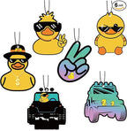 6 Pcs Funny Duck Air Freshener for Christmas Hanging Automotive Air Fresheners Hanging Cute Duck Car Fresheners for Birthday Christmas Festival Gift Supplies