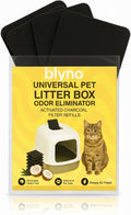 Blyno Lasts Up to 2 Years - Upgraded Universal Odor Eliminator for Hooded Cat Litter Box Deodorizer,Natural Coconut Shell Activated Charcoal, Cat Toilet Odor Eliminator for Automatic Litter Box
