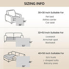 gogobunny 3X Stronger Waterproof Pet Blanket, Scratch Proof Furniture Protector for Dogs Cats, Reversible Cover 40x50 Inch, Dark Beige