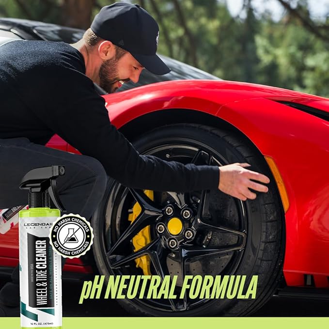 Legendary Wheel & Tire Cleaner Spray 16oz - Deep Cleaning Formula for All Wheel & Rim Finishes - Removes Brake Dust, Dirt & Grime