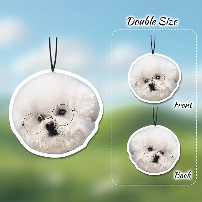 Custom Air Fresheners with Picture - Photo Air Freshener for Car,Double-Sided Customized Photo Text, Personalized Gift for Boyfriend Men Car (Crop)