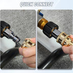 Pressure Washer Quick Connect Kit, M22-14mm to 3/8" Male Female Quick Disconnect Kit for Power Washer, 3/4 Inch Hose Fittings Adapter Set, Brass, 9 pcs