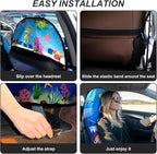 Waterproof Sweating Car Seat Cover for Post Gym Workout, Running, Swimming, Beach and Hiking, Universal Fit Non-Slip Bucket Seat Protector for Cars SUV Trucks, Machine Washable (Ocean)