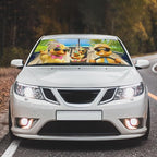 Socira Funny Duck Car Windshield Sunshade Umbrella Foldable Umbrella Sun Shade Windshield Cover Sunshade Duck Car Accessories Blocks Uv Rays Keeps Cool (57" X 30")
