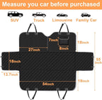 Mancro Dog Car Seat Cover for Back Seat, 2026 Upgraded 600D Heavy Duty Waterproof & Scratch-Resistant Dog Hammock for Car, Back Seat Pet Cover for Dogs with Sedan, Trucks and SUVs, Standard, Black